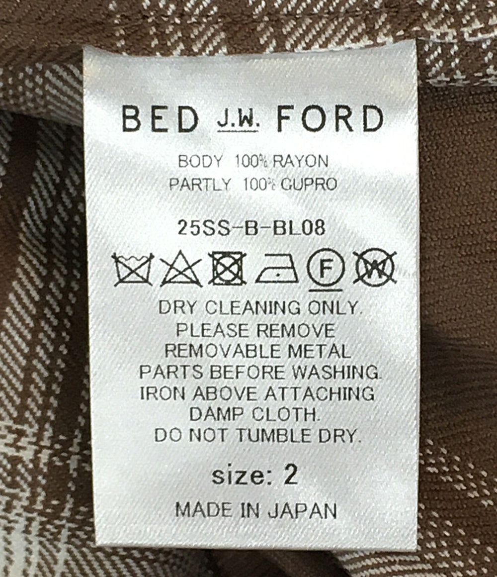 ベッドフォード 長袖シャツ Ombre-check Bow Collar Western Shirt 25SS 25SS-B-BL08 メンズ SIZE 2 BED J.W.FORD