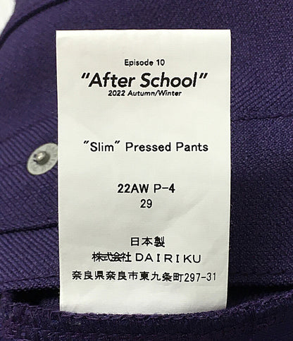 DAIRIKU ダイリク パンツ SLIM LEG PRESSED PANTS 22AW 22AW P-4 メンズ SIZE 29