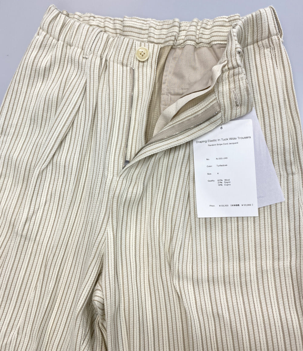 美品 nonnotte ノノット パンツ Draping Elastic in Tuck Wide Trousers 25SS メンズ SIZE 4