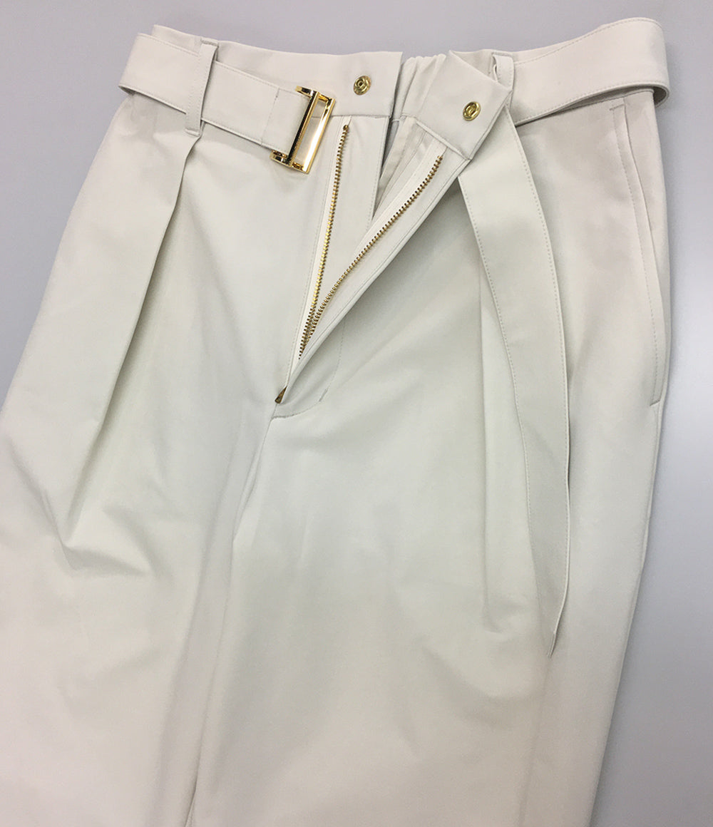 CULLINI クルニ パンツ Stretch Taffeta Tuck Pants with Belt 24AW メンズ SIZE 2