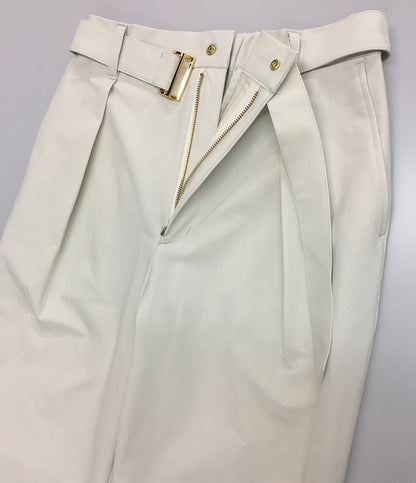 CULLINI クルニ パンツ Stretch Taffeta Tuck Pants with Belt 24AW メンズ SIZE 2