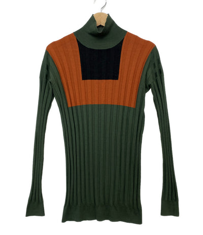 プラン シー バイカラータートルネックニット レディース SIZE 40 PLAN C