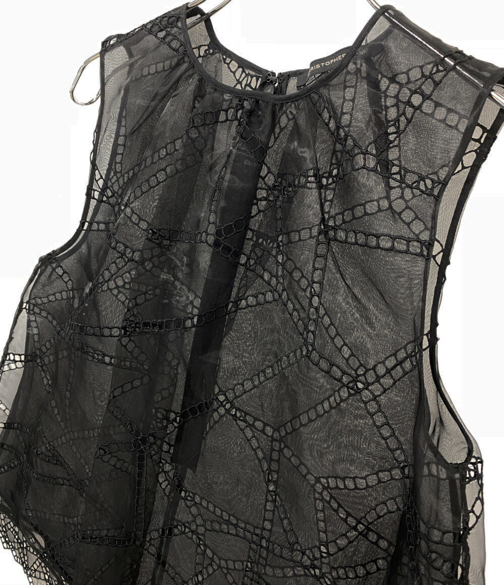 クリストファーケイン ノースリーブチュールカットソー 227858 レディース SIZE 8 CHRISTOPHER KANE