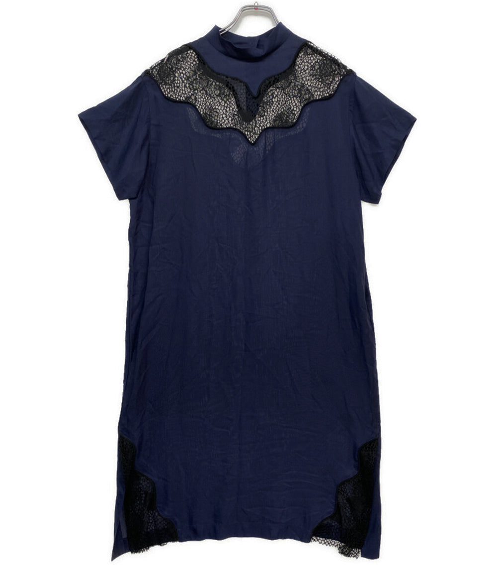 トーガプルラ 半袖ワンピース インナーレースドレス レディース SIZE 36 TOGA PULLA