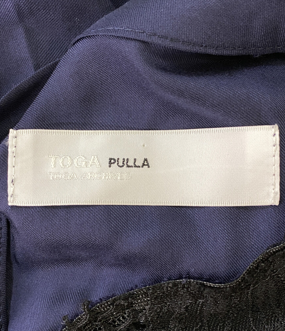 トーガプルラ 半袖ワンピース インナーレースドレス レディース SIZE 36 TOGA PULLA