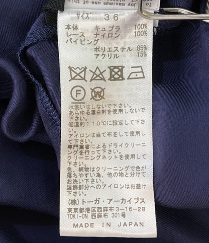 トーガプルラ 半袖ワンピース インナーレースドレス レディース SIZE 36 TOGA PULLA