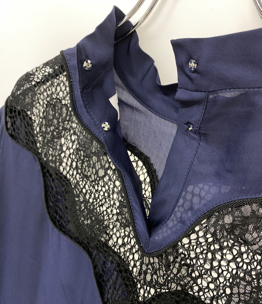 トーガプルラ 半袖ワンピース インナーレースドレス レディース SIZE 36 TOGA PULLA