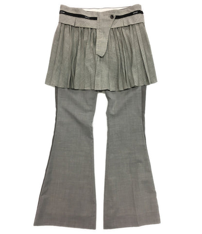 sacai フレアパンツ プリーツスカートドッキング 21-05533 レディース SIZE 3 サカイ