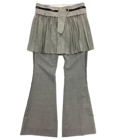 sacai フレアパンツ プリーツスカートドッキング 21-05533 レディース SIZE 3 サカイ