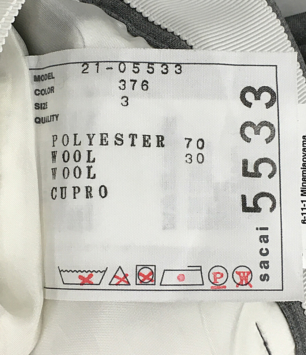 sacai フレアパンツ プリーツスカートドッキング 21-05533 レディース