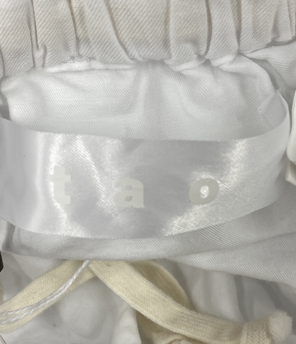美品 tao COMME des GARCONS タオ コムデギャルソン ギャザーサルエルパンツ ホワイト 24SS TM-P017 レディース SIZE -