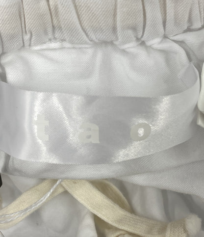 美品 tao COMME des GARCONS タオ コムデギャルソン ギャザーサルエルパンツ ホワイト 24SS TM-P017 レディース SIZE -