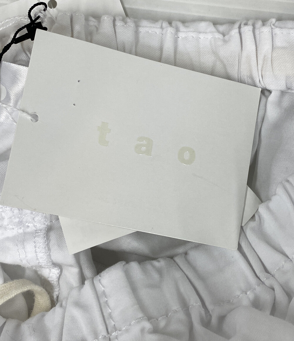 美品 tao COMME des GARCONS タオ コムデギャルソン ギャザーサルエルパンツ ホワイト 24SS TM-P017 レディース SIZE -