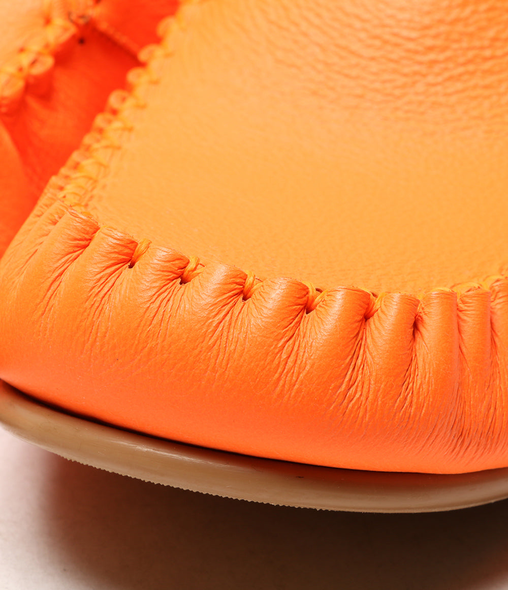 ロエベ 美品 モカシンシューズ オレンジ メンズ SIZE 43 LOEWE