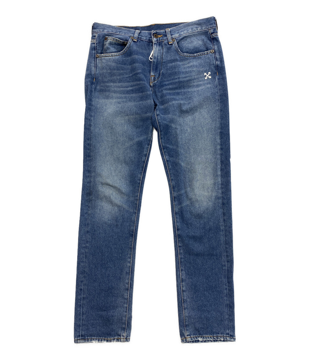 OFF-WHITE デニムパンツ ダイアゴナルスリムジーンズ OMYA001R20G66018 メンズ SIZE 32 オフホワイト