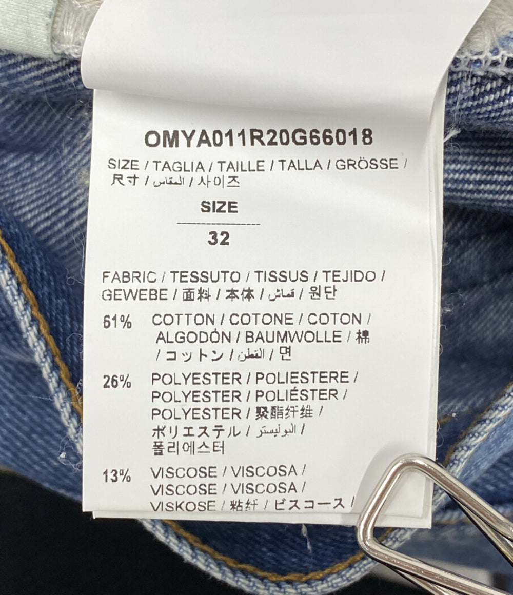 OFF-WHITE デニムパンツ ダイアゴナルスリムジーンズ OMYA001R20G66018 メンズ SIZE 32 オフホワイト