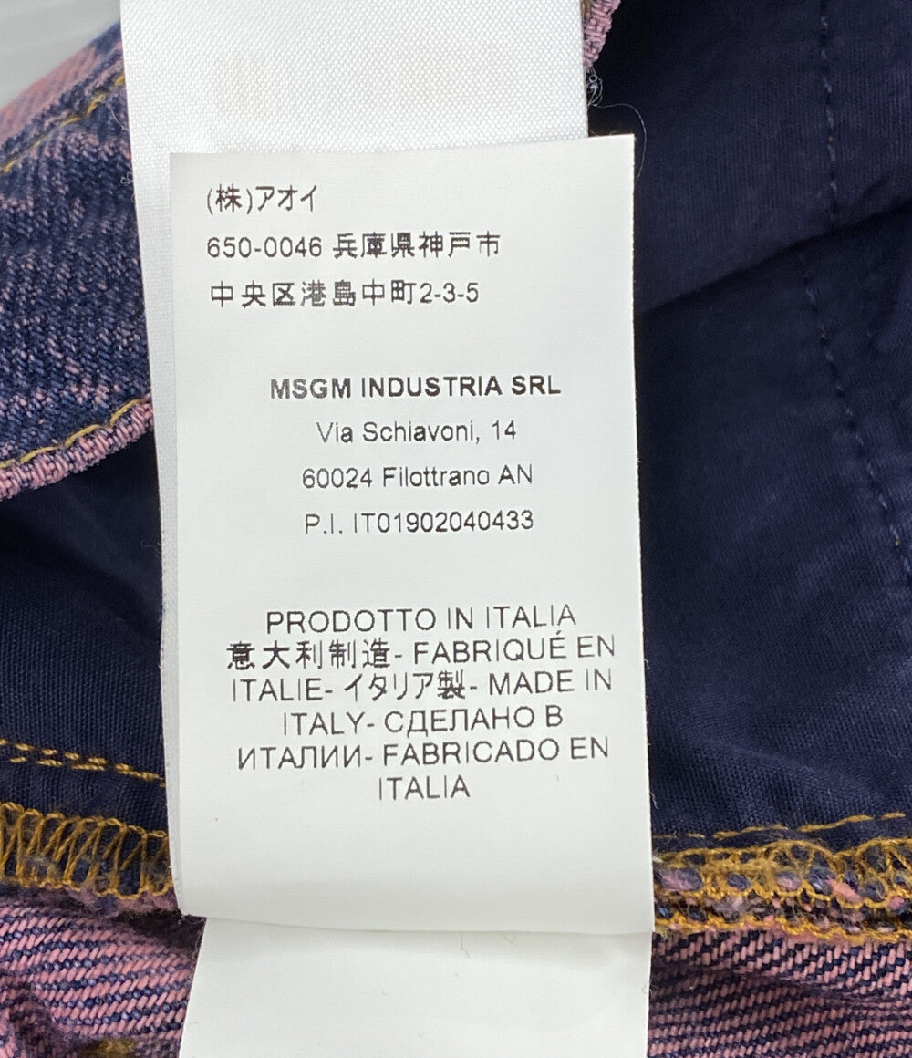 MSGM ショートパンツ ブリーチ加工バギーショーツ 2640MB45L メンズ SIZE 46 エムエスジーエム