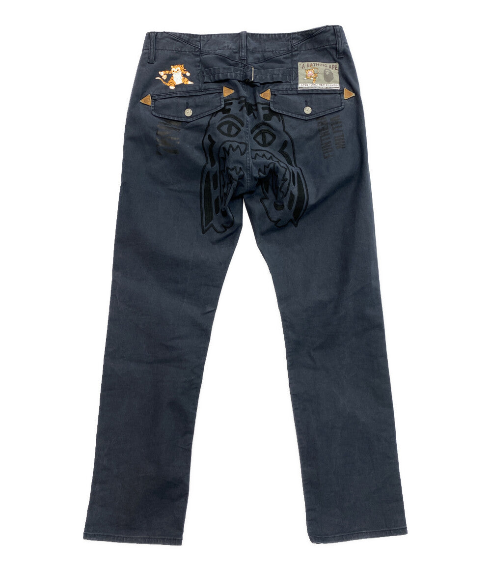 アベイシングエイプ パンツ タイガー刺繍 001PTF201009X メンズ SIZE M A BATHING APE