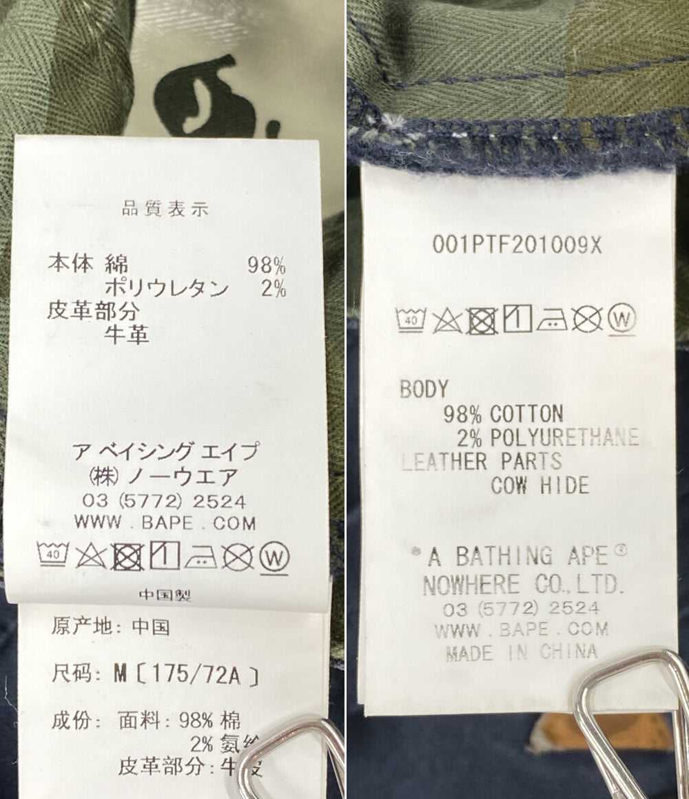 アベイシングエイプ パンツ タイガー刺繍 001PTF201009X メンズ SIZE M A BATHING APE