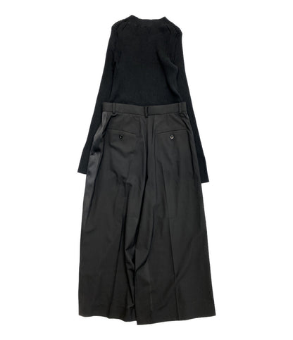 sacai 長袖ワンピース Suiting x Knit Dress 22-05909 レディース SIZE 3 サカイ