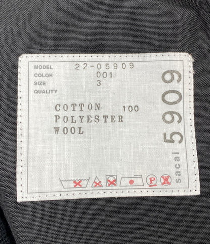 sacai 長袖ワンピース Suiting x Knit Dress 22-05909 レディース SIZE 3 サカイ