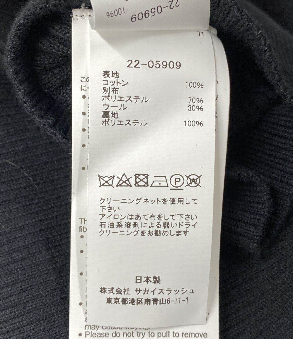 sacai 長袖ワンピース Suiting x Knit Dress 22-05909 レディース SIZE 3 サカイ