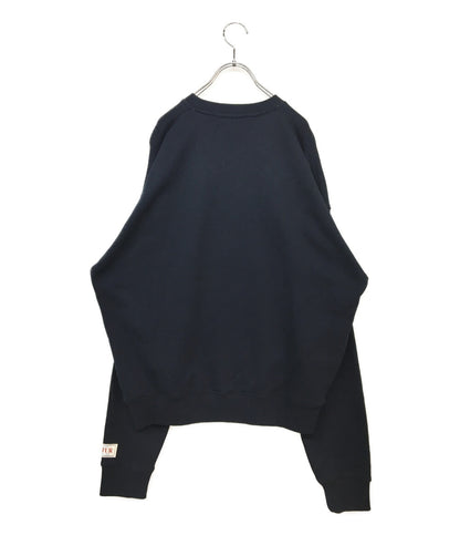 SATUR セター ロゴ刺繍スウェットシャツ ネイビー レディース SIZE M