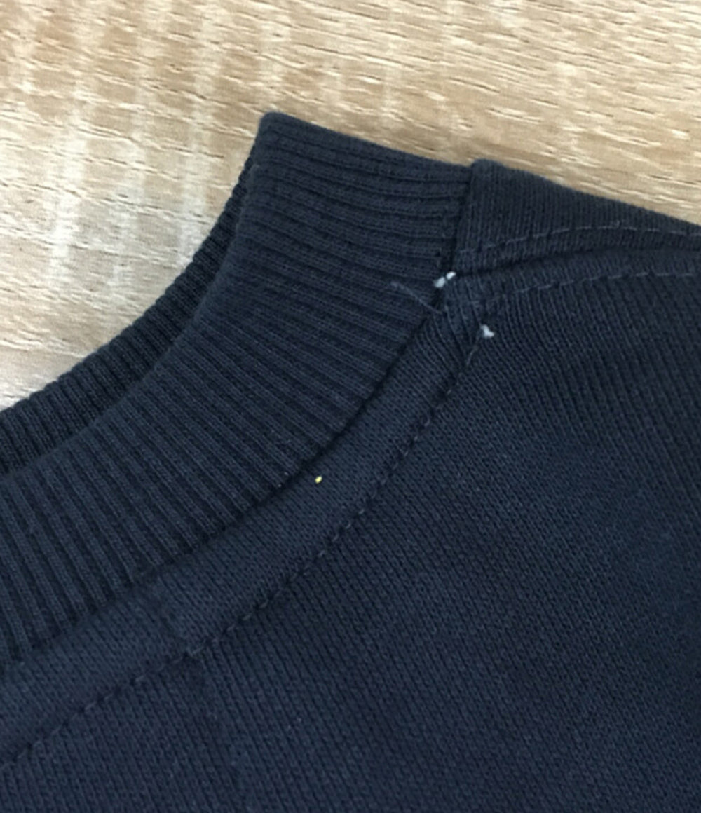 SATUR セター ロゴ刺繍スウェットシャツ ネイビー レディース SIZE M