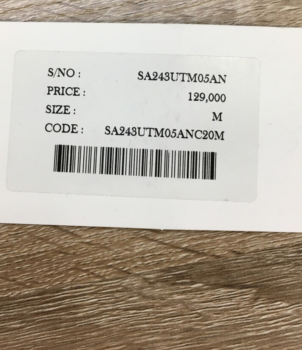 SATUR セター ロゴ刺繍スウェットシャツ ネイビー レディース SIZE M