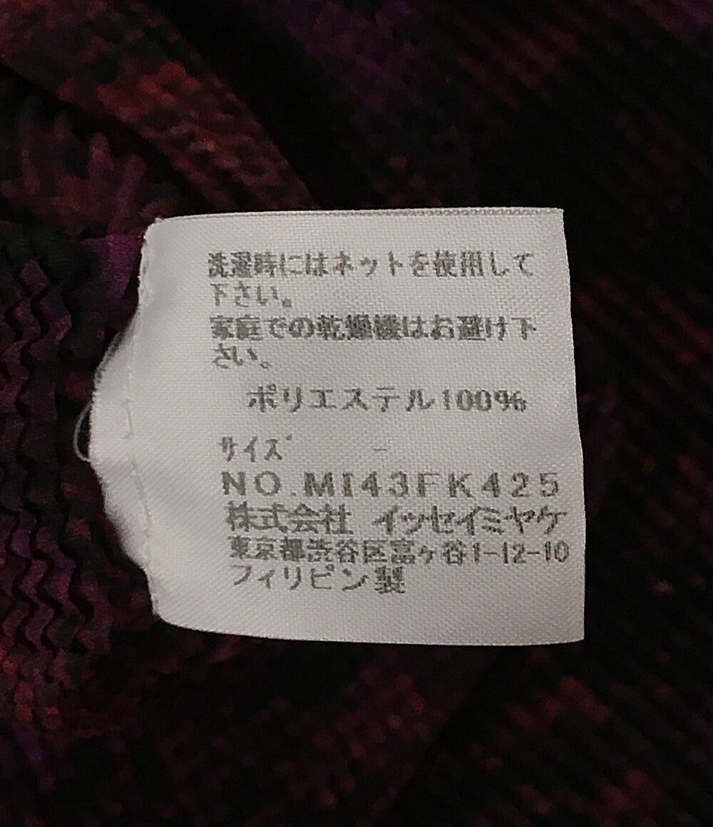 イッセイミヤケ 美品 半袖カットソー 総柄タートルネックプリーツカットソー MI43FK425 レディース SIZE - ISSEY MIYAKE ME