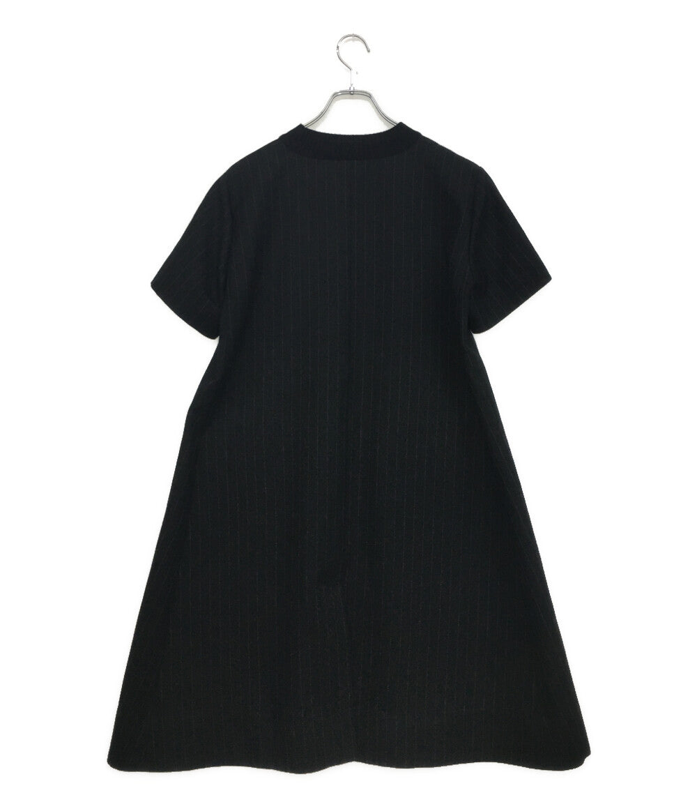 sacai 半袖ワンピース Chalk Stripe x Knit Dress 24年モデル 24-07419 レディース SIZE 2 サカイ