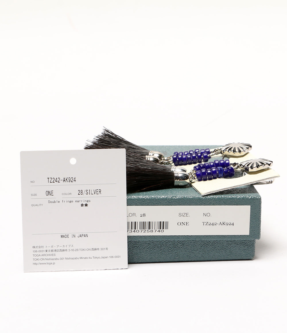 トーガアーカイブス イヤリング DOUBLE FRINGE EARRINGS レディース TOGA ARCHIVES