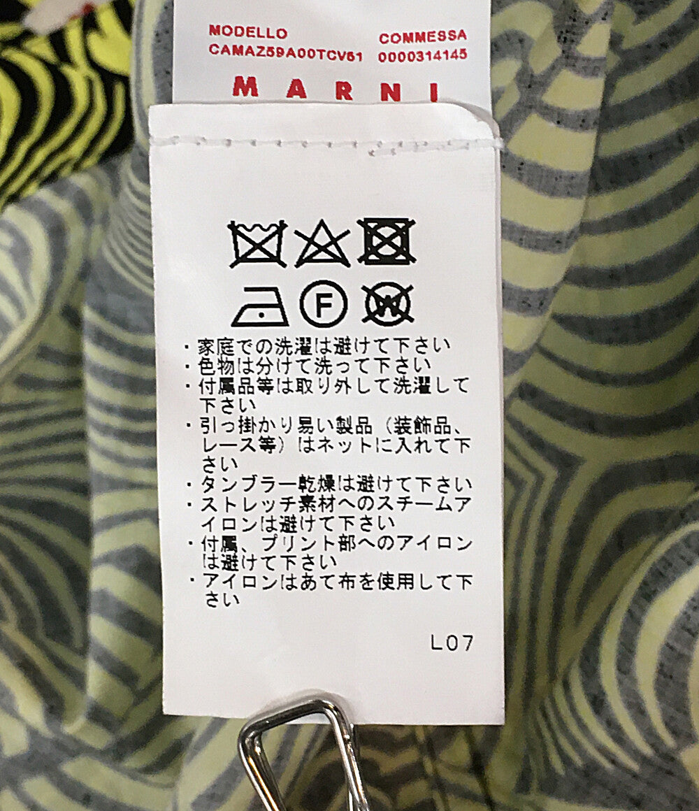 MARNI 長袖シャツ 総柄 イエロー I17CAMAZ59A00TCV61-FRY34 レディース SIZE 40 マルニ