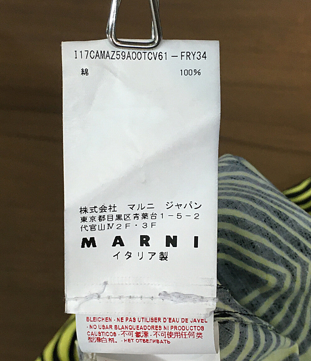 MARNI 長袖シャツ 総柄 イエロー I17CAMAZ59A00TCV61-FRY34 レディース SIZE 40 マルニ
