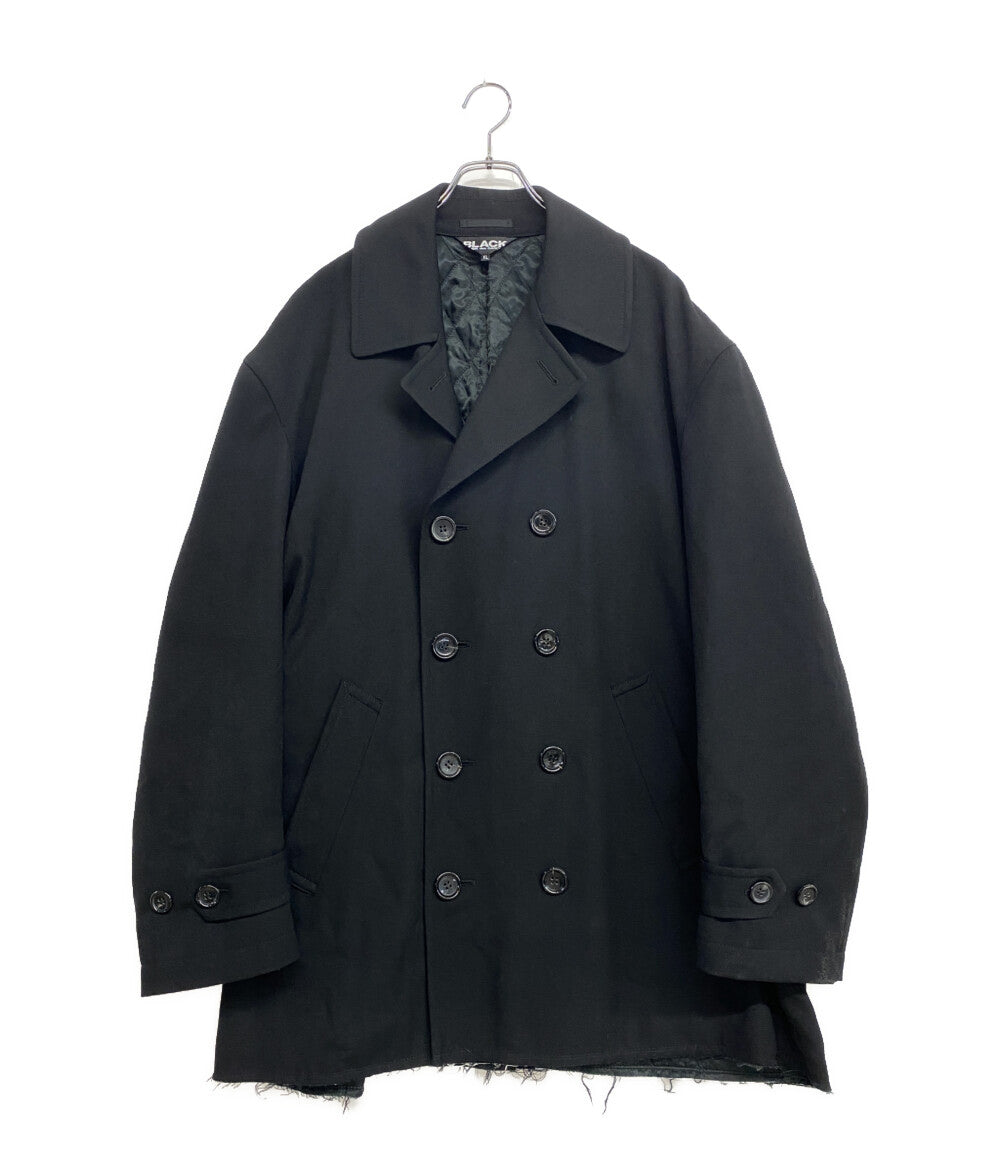BLACK COMME des GARCONS 裾カットオフウールダブルコート 23AW 1L