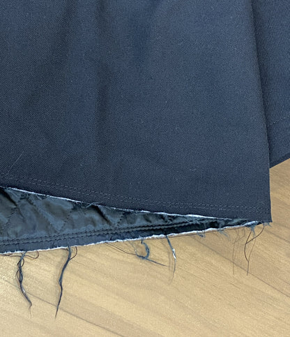 BLACK COMME des GARCONS 裾カットオフウールダブルコート 23AW 1L-C002 メンズ SIZE XL ブラックコムデギャルソン