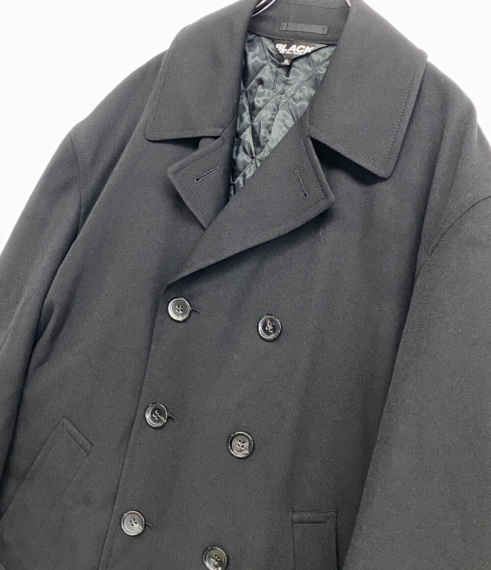 BLACK COMME des GARCONS 裾カットオフウールダブルコート 23AW 1L