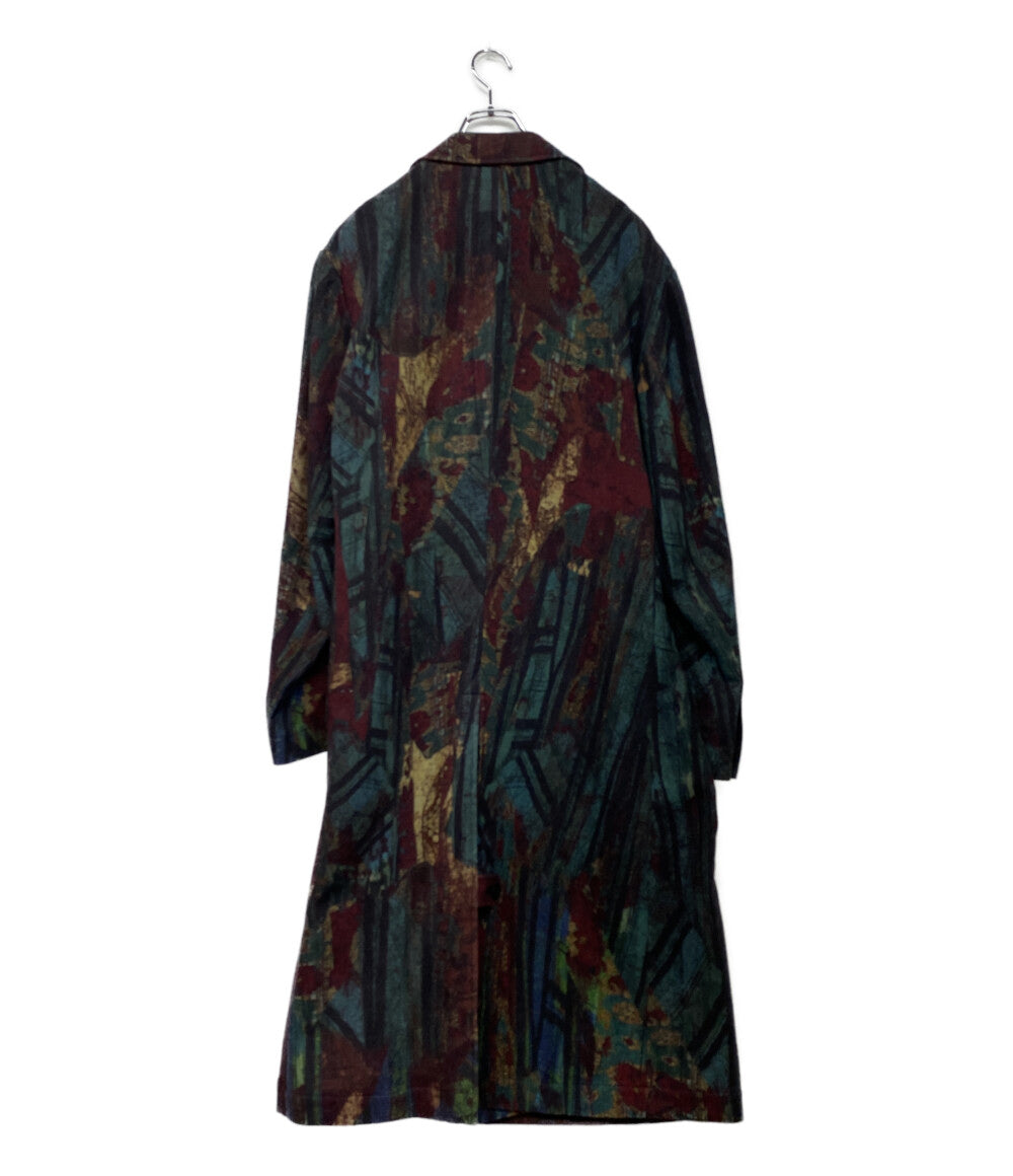 ヨウジヤマモトプールオム 美品 グラフィックプリントフラノコート 23AW メンズ SIZE 1 YOHJI YAMAMOTO POUR HOMME
