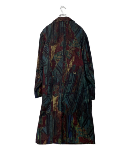 ヨウジヤマモトプールオム 美品 グラフィックプリントフラノコート 23AW メンズ SIZE 1 YOHJI YAMAMOTO POUR HOMME