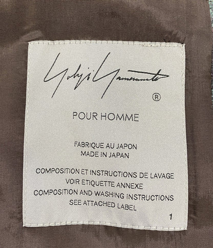 ヨウジヤマモトプールオム 美品 グラフィックプリントフラノコート 23AW メンズ SIZE 1 YOHJI YAMAMOTO POUR HOMME