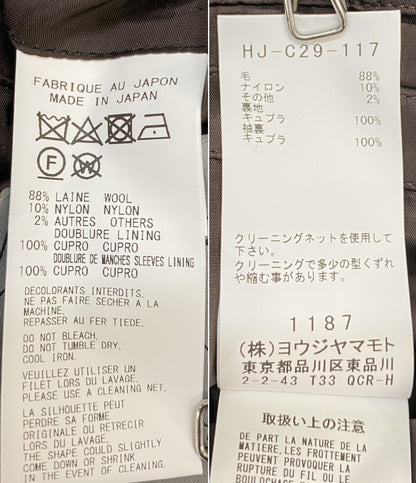 ヨウジヤマモトプールオム 美品 グラフィックプリントフラノコート 23AW メンズ SIZE 1 YOHJI YAMAMOTO POUR HOMME