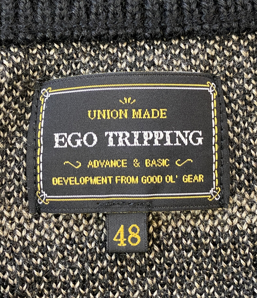 EGO TRIPPING ニットジャケット SOFTINCA エクアドルニット 676300 メンズ SIZE 48 エゴトリッピング