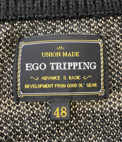 EGO TRIPPING ニットジャケット SOFTINCA エクアドルニット 676300 メンズ SIZE 48 エゴトリッピング
