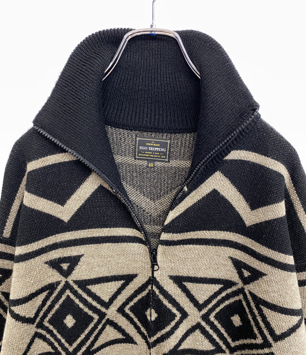 EGO TRIPPING ニットジャケット SOFTINCA エクアドルニット 676300 メンズ SIZE 48 エゴトリッピング