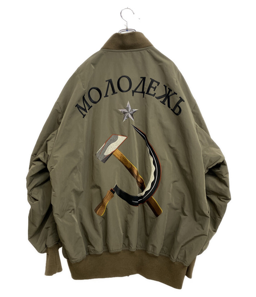 G.V.G.V. ジーヴィージーヴィー バック刺繍オーバーサイズブルゾン カーキ メンズ SIZE 34