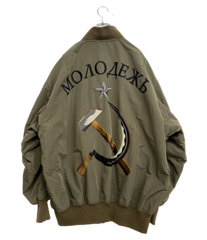 G.V.G.V. ジーヴィージーヴィー バック刺繍オーバーサイズブルゾン カーキ メンズ SIZE 34