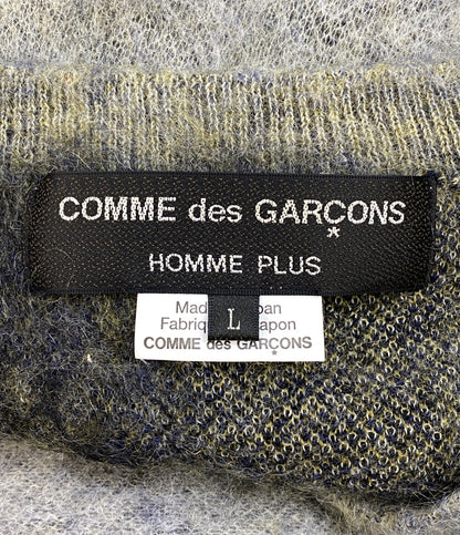 COMME des GARCONS HOMME PLUS ロゴモヘヤクルーネックニット 22AW PJ-N008 メンズ SIZE L コムデギャルソンオムプリュス