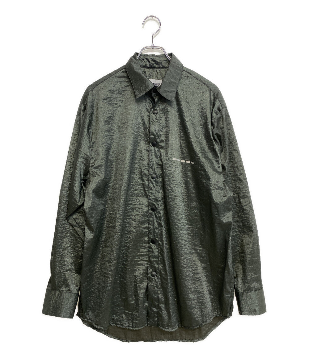 美品 AGAIN アゲイン 長袖シャツ PEBBLE SHIRT SS23201 メンズ SIZE M
