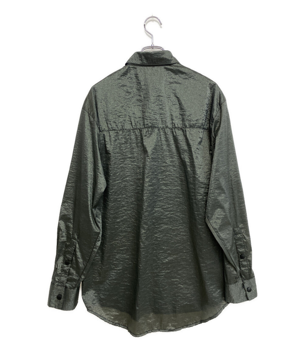 美品 AGAIN アゲイン 長袖シャツ PEBBLE SHIRT SS23201 メンズ SIZE M