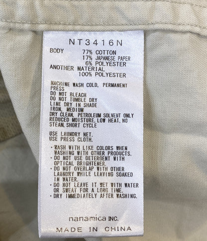 THE NORTH FACE 半袖シャツ Button Down Field S S Shirt アイボリー NT3416N メンズ SIZE M ザ・ノースフェイス